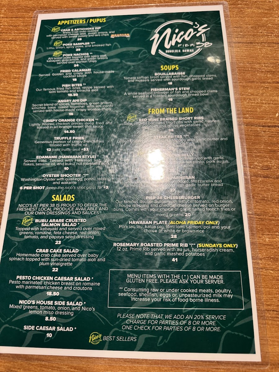 Nico's Pier 38 Menu - Image 3
